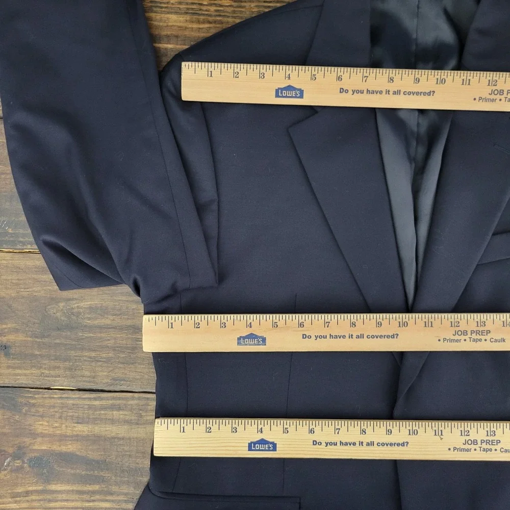 Michael Kors Men's Sport Coat‎ Blazer Two Button Navy Blue Twill Wool Size 40S